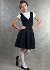 School sundress for girls with a deep neckline