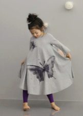 Long knitted dress for girls