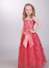 Kindergarten prom dress red to the floor