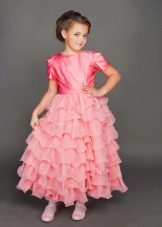 Prom dress for kindergarten pink tiered