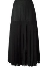 Floor-length silk skirt