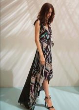 An example of a high-low dress without a pattern