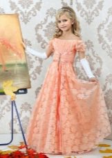 New Year's dress for girls empire peach