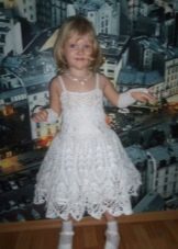 Christmas knitted dress Snowflake for girls