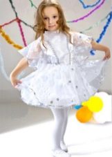 New Year's dress Snowflake with sleeves for a girl