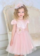 New Year's dress for a girl with a bow