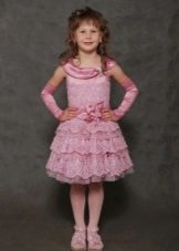 Knitted prom dress for a girl of 5 years