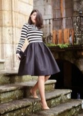 casual puffy midi skirt