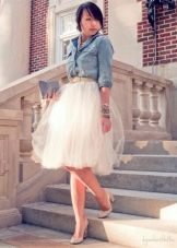white midi prom skirt