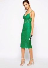Green pencil skirt and matching top