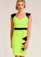 Light green dress with black inserts