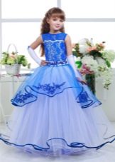 Elegant ball gown for girls blue