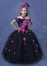 Chic black ball gown dress for girls