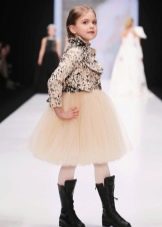Jacket for a chic fluffy dress for a girl