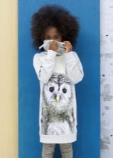Robe d'hiver tricotée avec un imprimé pour les filles