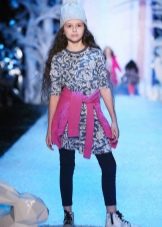 Robe pull à imprimé d'hiver pour filles