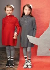 Robe pull en tricot d'hiver pour filles