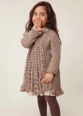 Robe d'hiver en tricot pour filles