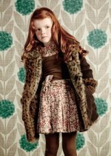 Robe d'hiver à imprimé léopard pour fille