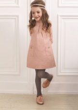 Robe rose d'hiver pour filles