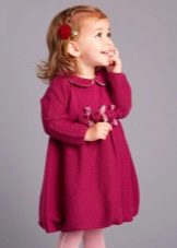 Robe tricotée duveteuse d'hiver pour filles