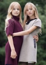 Robes tuniques d'hiver en tricot pour filles