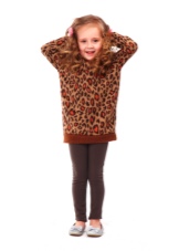 Robe pull à imprimé d'hiver pour filles