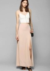 Long skirt with slit