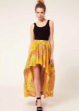 High-waisted train skirt