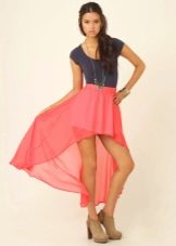High-waisted train skirt