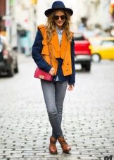 With jeans
