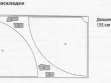 Layout of a draped wedding dress