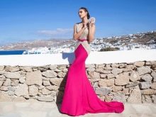 Evening dress from Tarik Ediz crimson