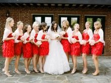 Puffy Red Bridesmaid Dresses