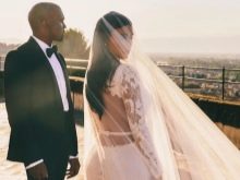 Wedding dress Kim Kardashian back view