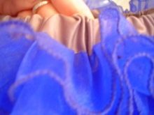 Attaching an elastic band on a skirt for a girl