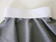 Ceinture élastiquée pour une jupe semi-soleil