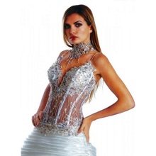 Robes de mariée avec corset transparent