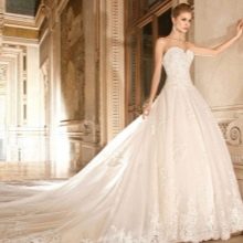 Lush wedding dress with a train for the chapel