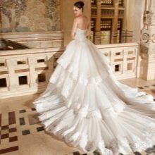 Lush wedding dress with a train for the chapel