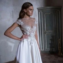 Wedding dress from Tarik Ediz with lace top