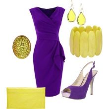 Purple dress with yellow embellishments