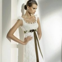 Wedding dress with tied top