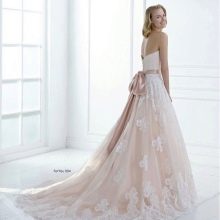 A-line wedding dress with open back