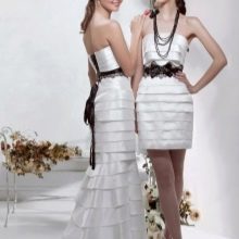 Wedding dress with detachable skirt