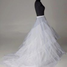 Wedding petticoat with train