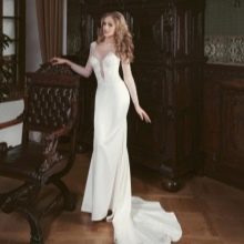 Wedding Dress from Ange Etoiles with a plunging neckline