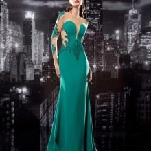 Long Sleeve Lace Evening Dress