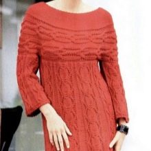 High Waist Long Sleeve Knitted Winter Dress
