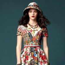 poplin fan dress